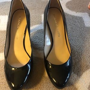 Black closed toe heels